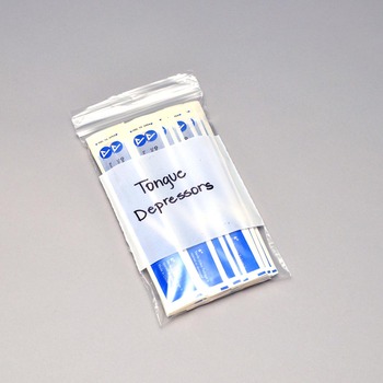 LK® Clear Line Single Track Seal Top Bag with Write-On Block. 2 mil. 9 X 12 in. Clear. 1000/case.