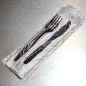 Low Density Silverware Bag, Flat Pack, 3.5" x 10" + 1.5" FB, 0.75 Mil, 2,000/Case