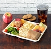 A Picture of product FIS-42RCT108S5 Conserveware Bagasse 5 Section School Lunch Trays. 10 X 8 in. White. 125/bag, 4 bags/case.
