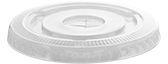 Super Sips PET Flat Lids with Slot (98 mm) for 12-24 oz. Cups. Clear.