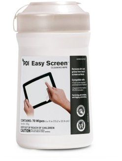 Easy Screen® Surface Cleaner Premoistened Alcohol Based NonSterile Manual Pull Wipes.70 Wipes/Canister